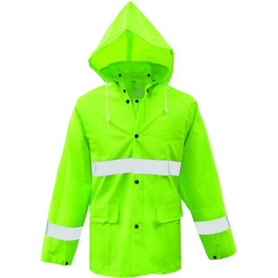 Protective Industrial Products 3PR0350N Premium Hi-Vis Three-Piece Rainsuit - 0.35mm