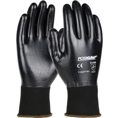 Protective Industrial Products 715SNFFB Seamless Knit Nylon Glove with Nitrile Coated Smooth Grip on Full Hand