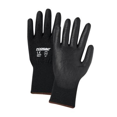 Protective Industrial Products 730TBU Seamless Knit HPPE Blended Glove with Polyurethane Coated Flat Grip on Palm & Fingers