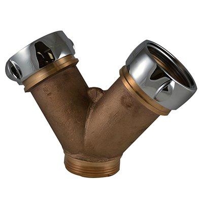 South park corporation PS6502AC PS65, 2.5 National Standard Thread (NST) Male X 1.5 National Standard Thread (NST) Female Swivel Siamese Brass Chrome Plated,
