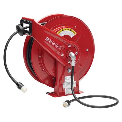 Reelcraft L 70075 123 15BC 12/3 75 ft. Twist Lock Connector Power Cord Reel