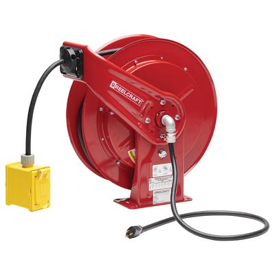 Reelcraft L 70100 123 7 12/3 100 ft. Duplex Outlet Box w/GFCI Power Cord Reel