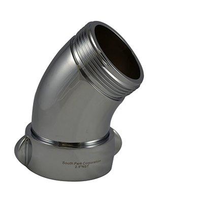 South park corporation SE394508MC SE3945, 3 Customer Thread Swivel X 2.5 Customer Thread Male ELBOW Brass Chrome Plated, Apparatus Elbow 45 Degree