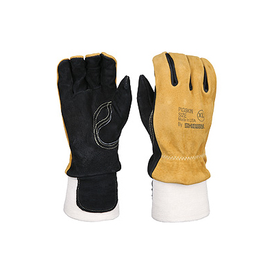 thumbnail image 2 of Shelby Firewall Firefighting Gloves - Gold/Brown/White Cuff, Size Small (5225-S) 2 of 5
