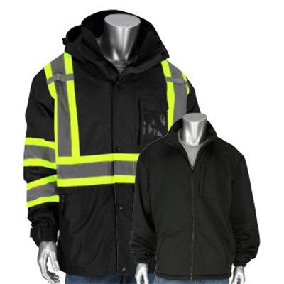 Protective Industrial Products 331-1772 3 In 1 Class 3 Ripstop Two Tone Jacket with Removable Grid Fleece Inner Jacket