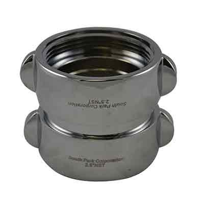 South park corporation DF4450MC DF44, 6 Customer Thread X 5 Customer Thread Double Female Adapter Brass Chrome Plated
