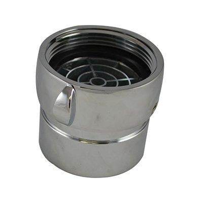South park corporation SDF3322AC SDF33, 4 National Pipe Thread (NPT) Female IL X 4.5 National Standard Thread (NST) Female Swivel LH Brass Chrome Plated, Double Female Swivel Coupling