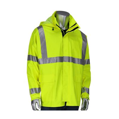 Protective Industrial Products 353-1200 ANSI Type R Class 3 Value All Purpose Waterproof Jacket with Black Bottom