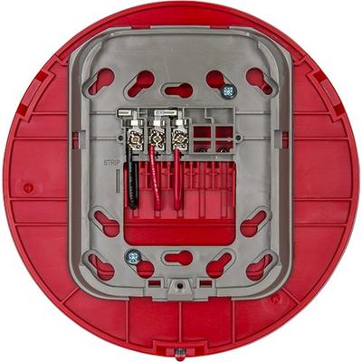 System sensor WAV-CRL SWIFT® red, ceiling mount AV Base for use with System Sensor L-Series AV devices. NOTE: SWIFT wireless devices are part of an addressable fire alarm system, please consult your Fire Alarm Control Panel Manufacturer for compatibility.