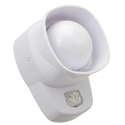 UTC Fire & Security ZPW766W ZP7 series, Ziton protocol addressable white sounder with a built in visual alarm device (VAD)