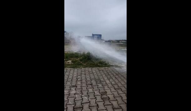Beltas Fire Fighting Company shows the demonstration of their CAFS System