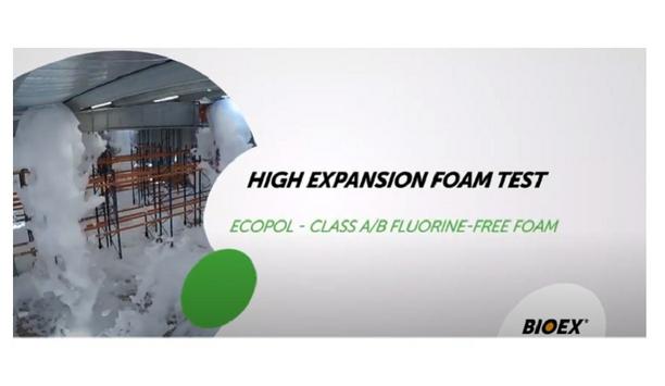 BIOEX Shows High Expansion Fire Foam System Test of ECOPOL